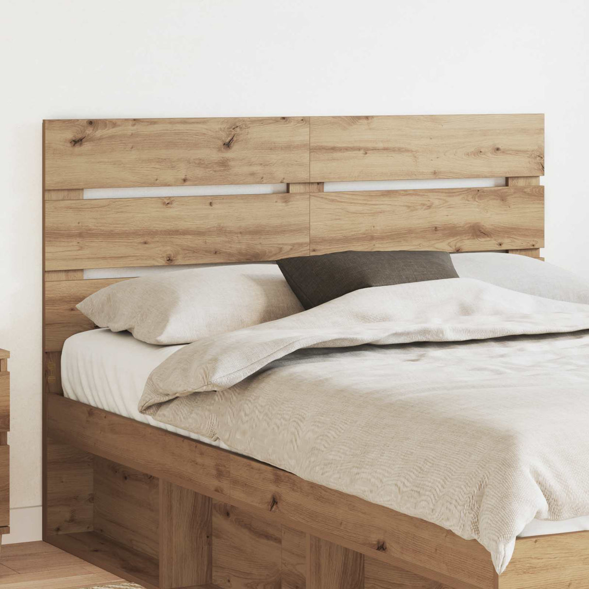 vidaXL Hoofdbord Wit Bewerkt hout