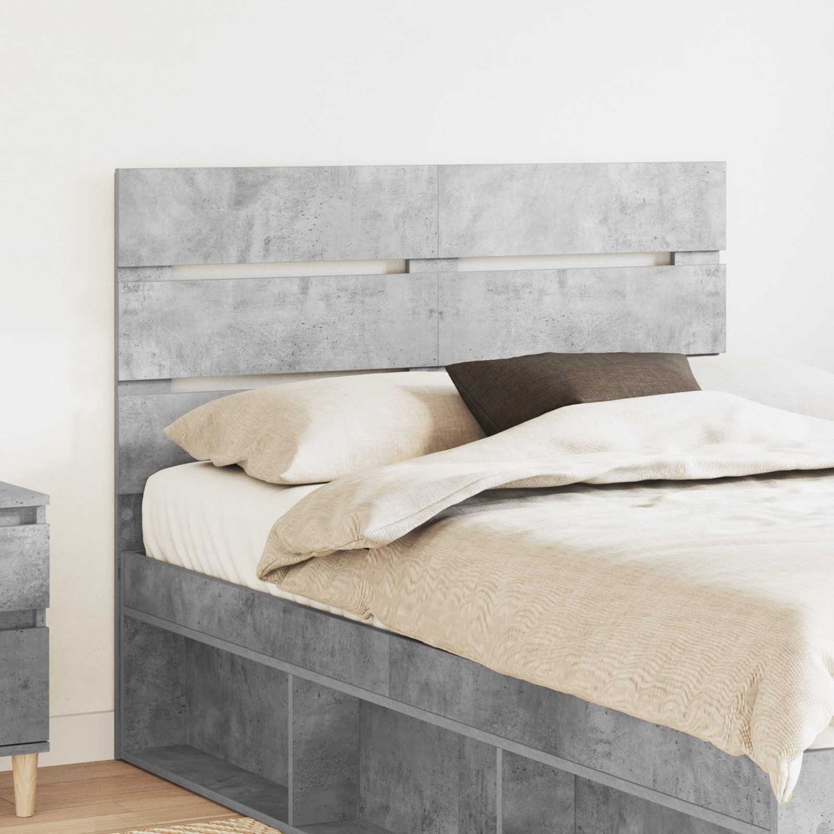 vidaXL Hoofdbord Wit Bewerkt hout