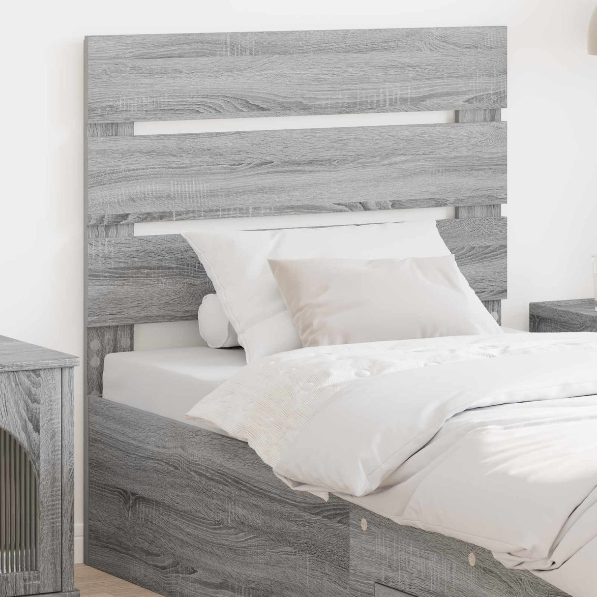 vidaXL Hoofdbord Wit Bewerkt hout