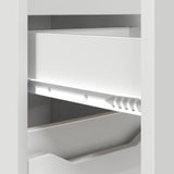 vidaXL Badkamerkast met lade Wit 30,5 x 30 x 101 cm Bewerkt hout