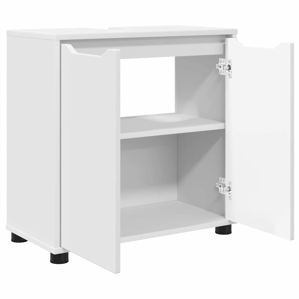vidaXL Badkamer wastafelkast Wit 60 x 30 x 60 cm Bewerkt hout