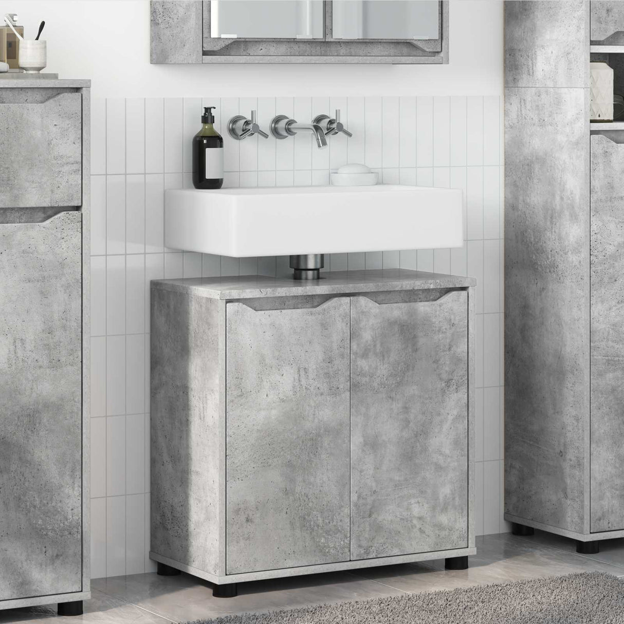 vidaXL Badkamer wastafelkast Wit 60 x 30 x 60 cm Bewerkt hout