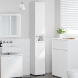 vidaXL Badkamerkast met plank Wit 30,5 x 30 x 195 cm Bewerkt hout