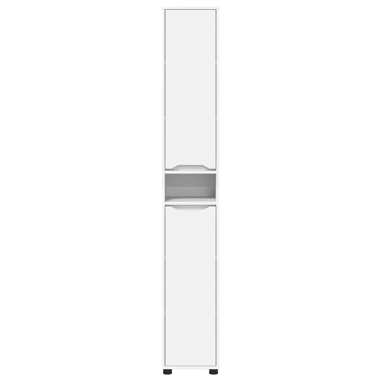 vidaXL Badkamerkast met plank Wit 30,5 x 30 x 195 cm Bewerkt hout