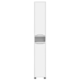 vidaXL Badkamerkast met plank Wit 30,5 x 30 x 195 cm Bewerkt hout