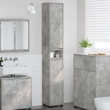 vidaXL Badkamerkast met plank Wit 30,5 x 30 x 195 cm Bewerkt hout