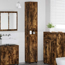 vidaXL Badkamerkast met plank Wit 30,5 x 30 x 195 cm Bewerkt hout