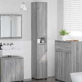 vidaXL Badkamerkast met plank Wit 30,5 x 30 x 195 cm Bewerkt hout