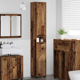 vidaXL Badkamerkast met plank Wit 30,5 x 30 x 195 cm Bewerkt hout