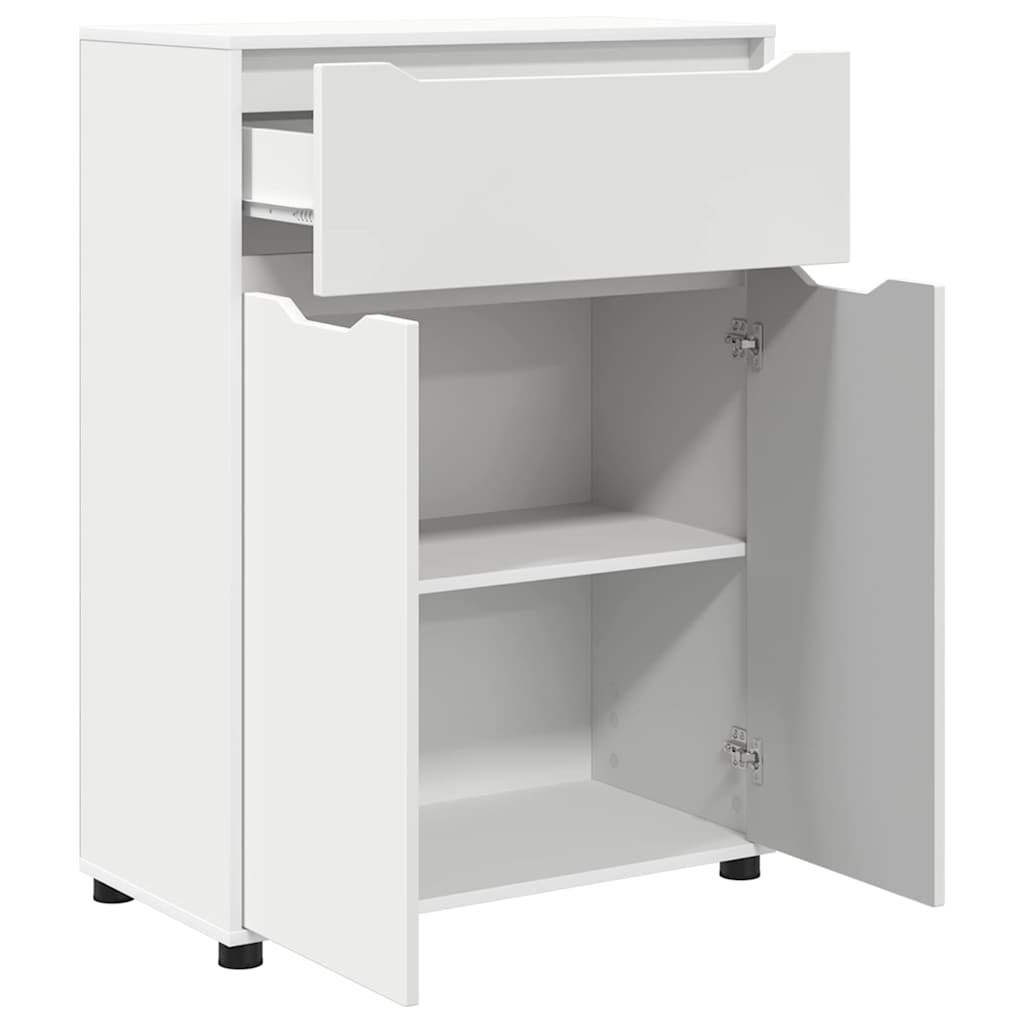 vidaXL Badkamerkast met lade Wit 72,5 x 36,5 x 100 cm Bewerkt hout
