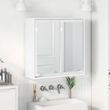 vidaXL Bathroom Mirror Cabinet with Shelf White 60x20x60 cm Engineered Wood