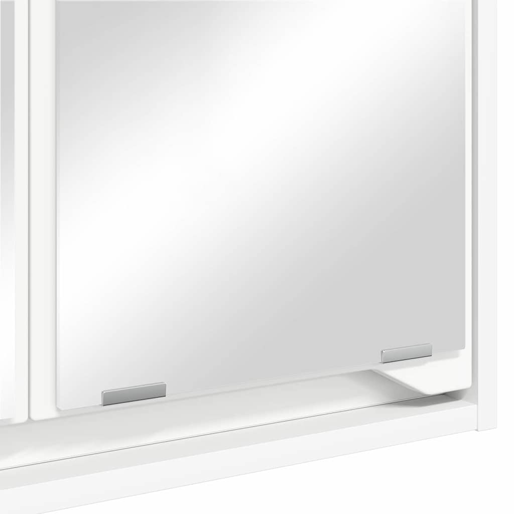 vidaXL Bathroom Mirror Cabinet with Shelf White 60x20x60 cm Engineered Wood