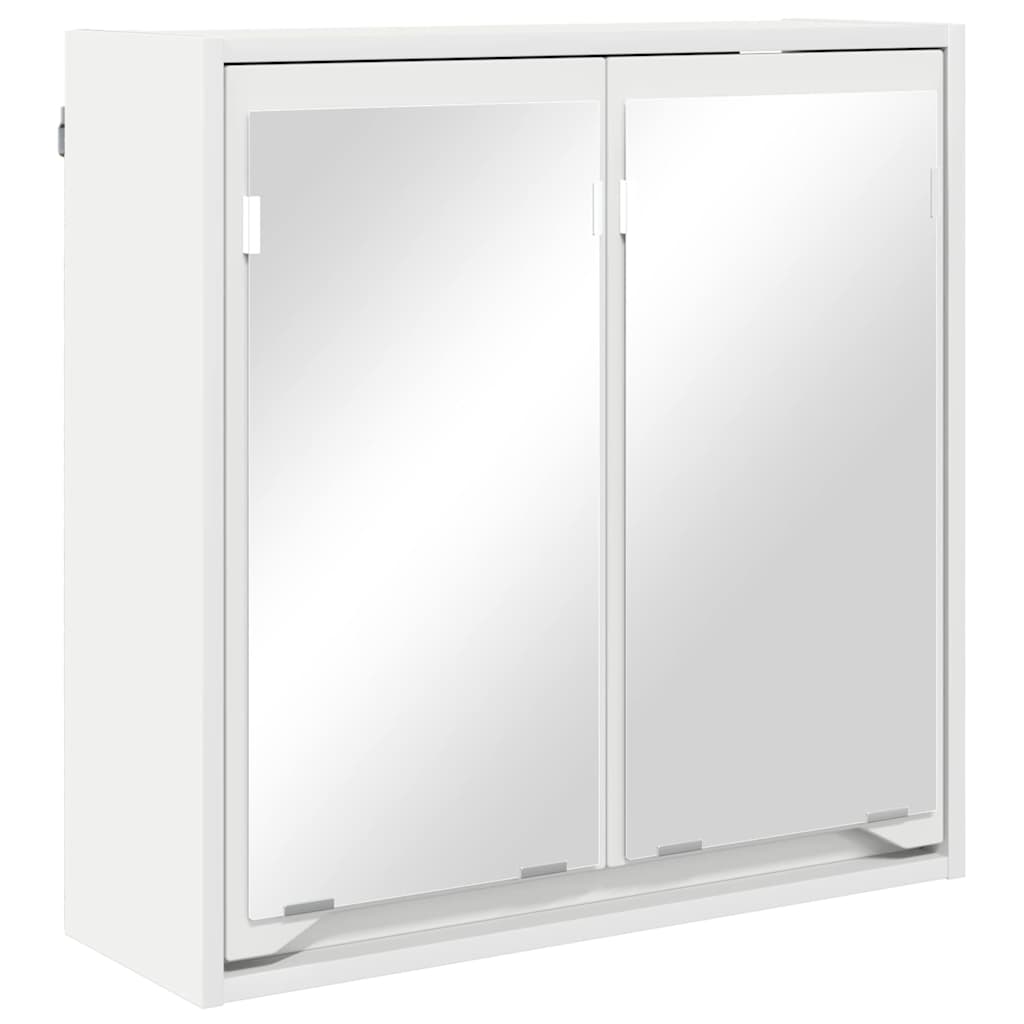 vidaXL Bathroom Mirror Cabinet with Shelf White 60x20x60 cm Engineered Wood