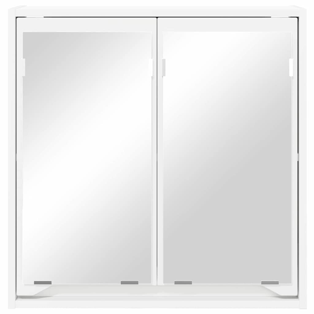 vidaXL Bathroom Mirror Cabinet with Shelf White 60x20x60 cm Engineered Wood
