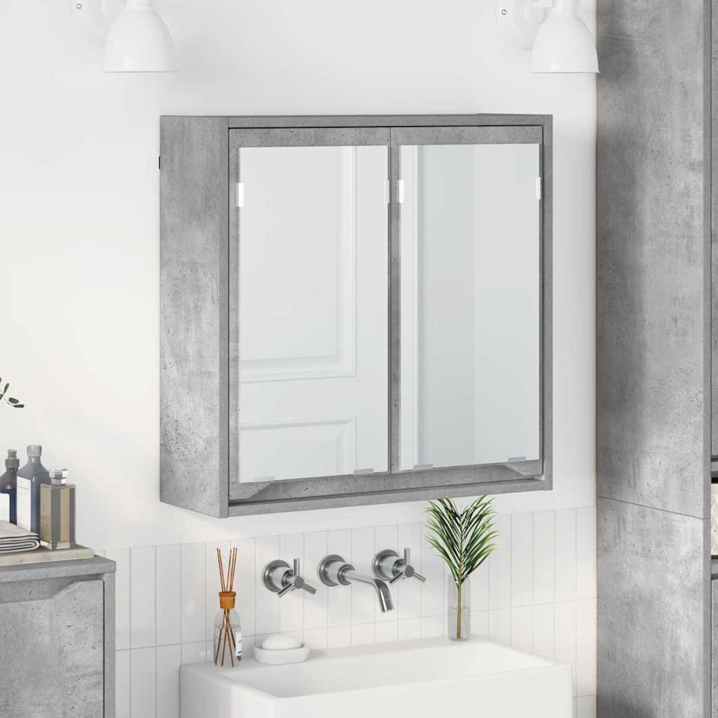 vidaXL Bathroom Mirror Cabinet with Shelf White 60x20x60 cm Engineered Wood