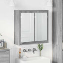 vidaXL Bathroom Mirror Cabinet with Shelf White 60x20x60 cm Engineered Wood