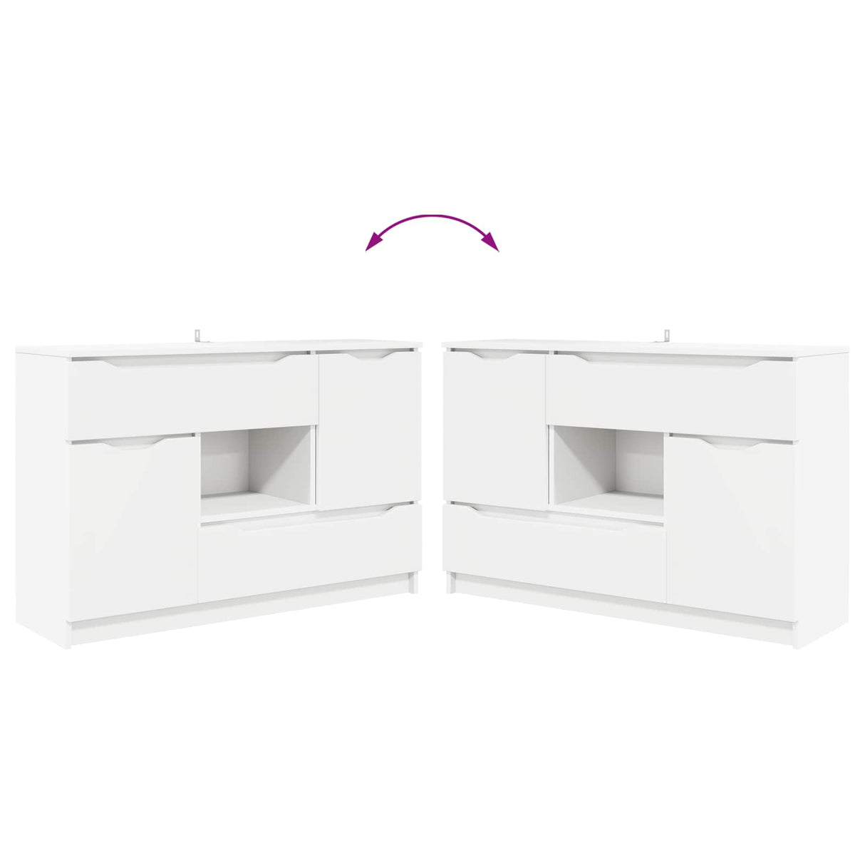 vidaXL Dressoir met lade Wit 100 x 30 x 65,6 Bewerkt hout