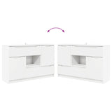 vidaXL Dressoir met lade Wit 100 x 30 x 65,6 Bewerkt hout