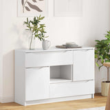 vidaXL Dressoir met lade Wit 100 x 30 x 65,6 Bewerkt hout