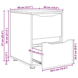 vidaXL Opbergkasten 2 pcs Wit 80 x 48 x 105 cm Bewerkt hout