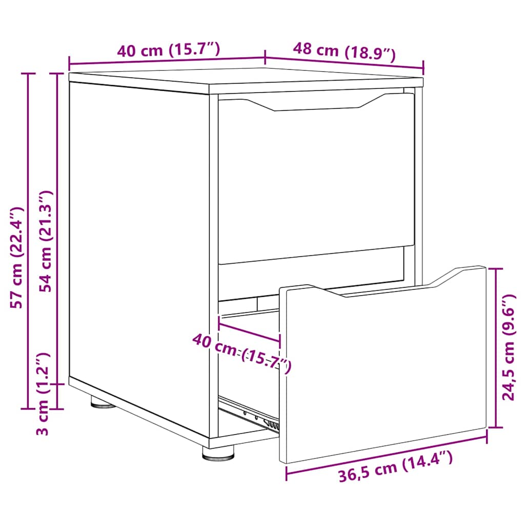 vidaXL Opbergkasten 2 pcs Wit 80 x 48 x 105 cm Bewerkt hout