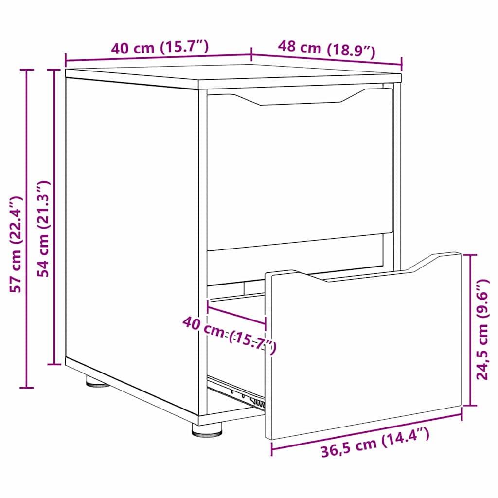 vidaXL Opbergkasten 2 pcs Wit 80 x 48 x 105 cm Bewerkt hout
