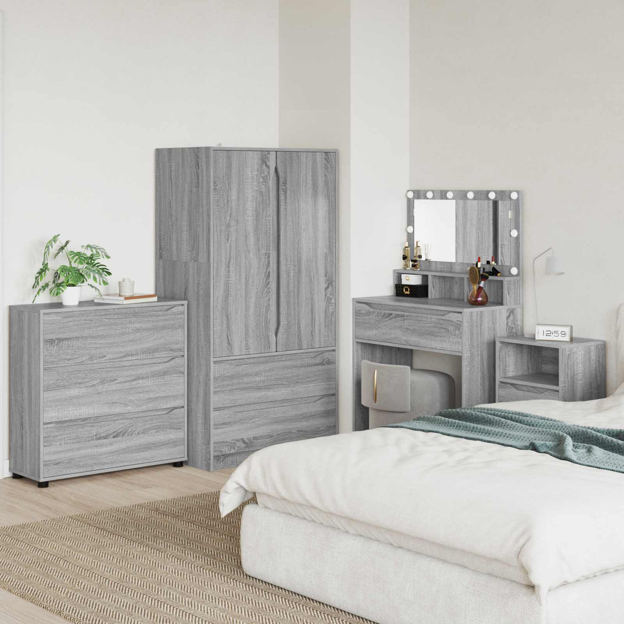 vidaXL Opbergkasten 2 pcs Wit 80 x 48 x 105 cm Bewerkt hout