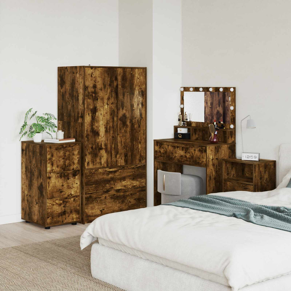 vidaXL Opbergkasten 2 pcs Wit 80 x 48 x 105 cm Bewerkt hout