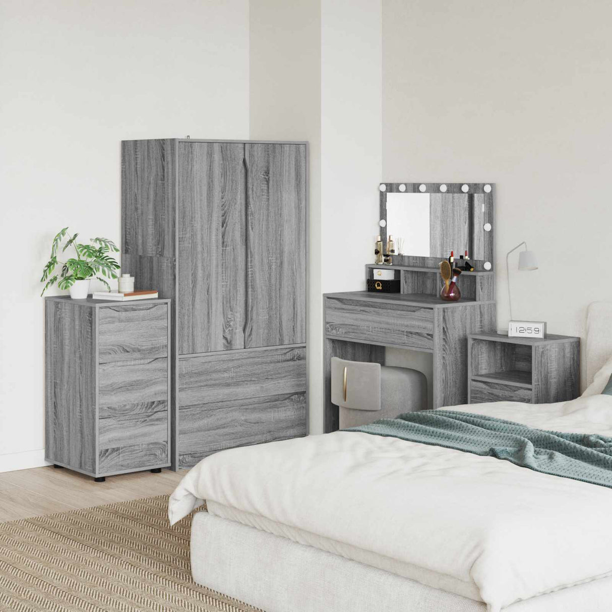 vidaXL Opbergkasten 2 pcs Wit 80 x 48 x 105 cm Bewerkt hout