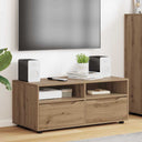 vidaXL TV Kast met lade Wit 100 x 48 x 43 cm Bewerkt hout