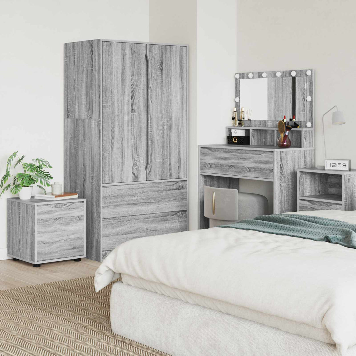 vidaXL Badkamerkast Wit 40,5 x 40 x 44 cm Bewerkt hout