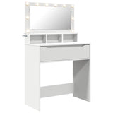 vidaXL Slaapkamer Toilet Tafels Wit 80 x 39,6 x 135 cm Bewerkt hout