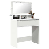 vidaXL Slaapkamer Toilet Tafels Wit 80 x 39,6 x 135 cm Bewerkt hout