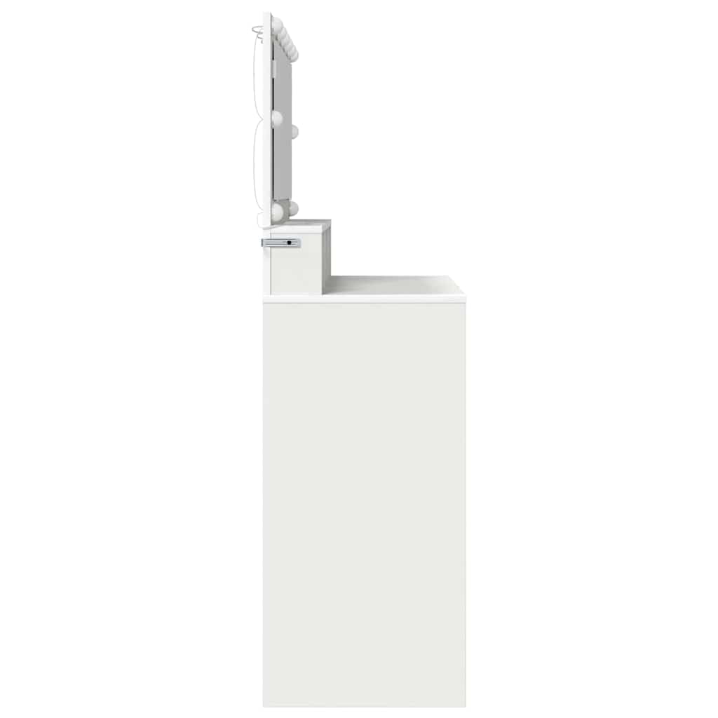 vidaXL Slaapkamer Toilet Tafels Wit 80 x 39,6 x 135 cm Bewerkt hout