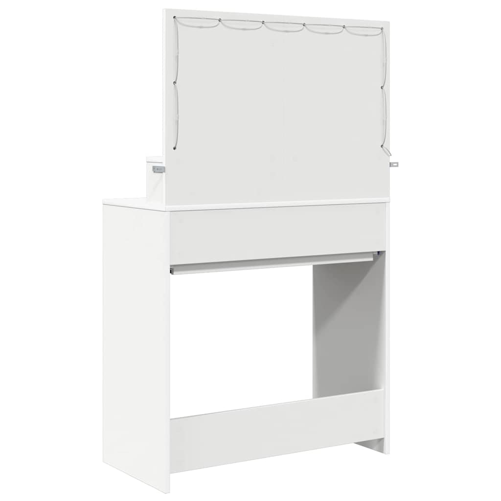 vidaXL Slaapkamer Toilet Tafels Wit 80 x 39,6 x 135 cm Bewerkt hout