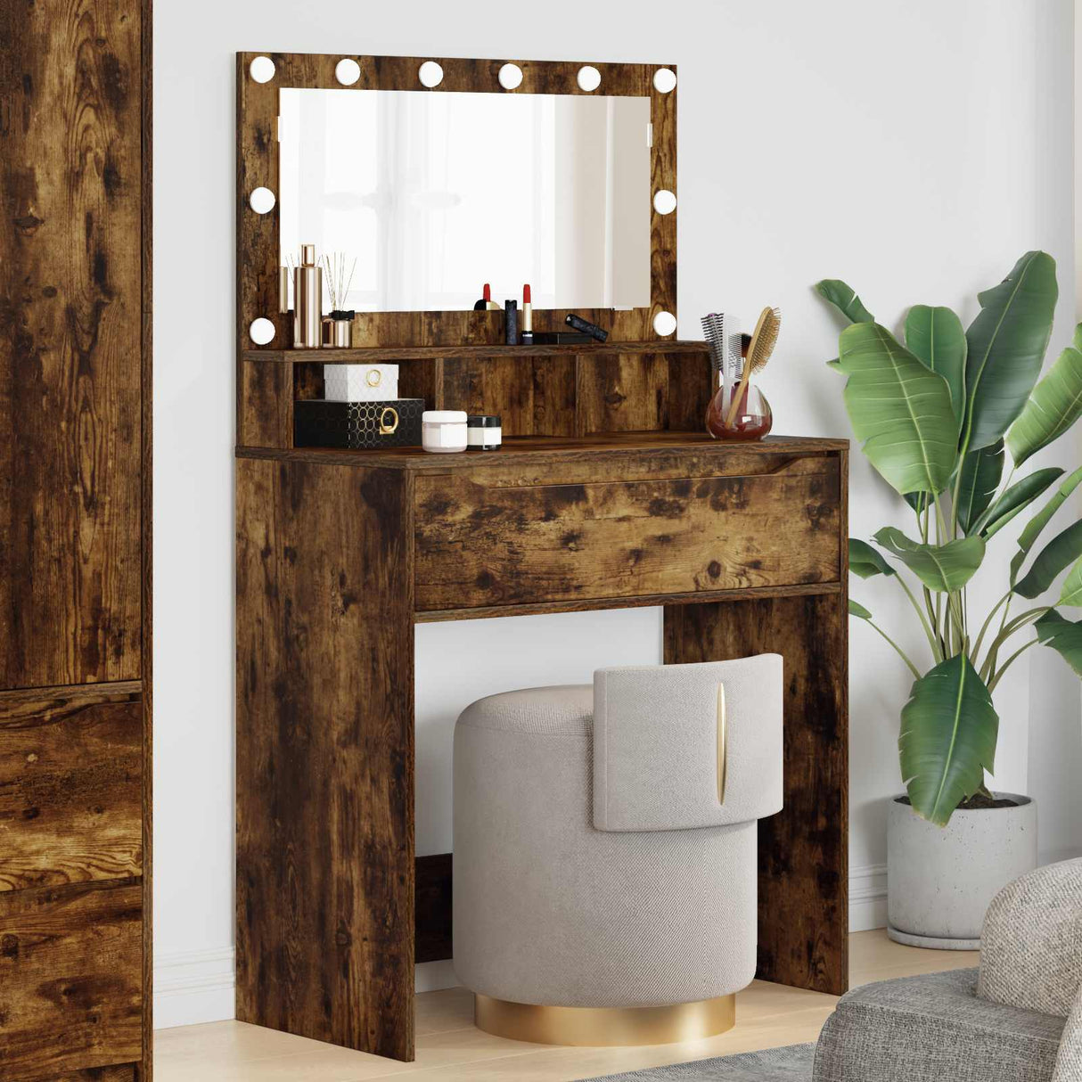 vidaXL Slaapkamer Toilet Tafels Wit 80 x 39,6 x 135 cm Bewerkt hout