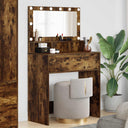 vidaXL Slaapkamer Toilet Tafels Wit 80 x 39,6 x 135 cm Bewerkt hout