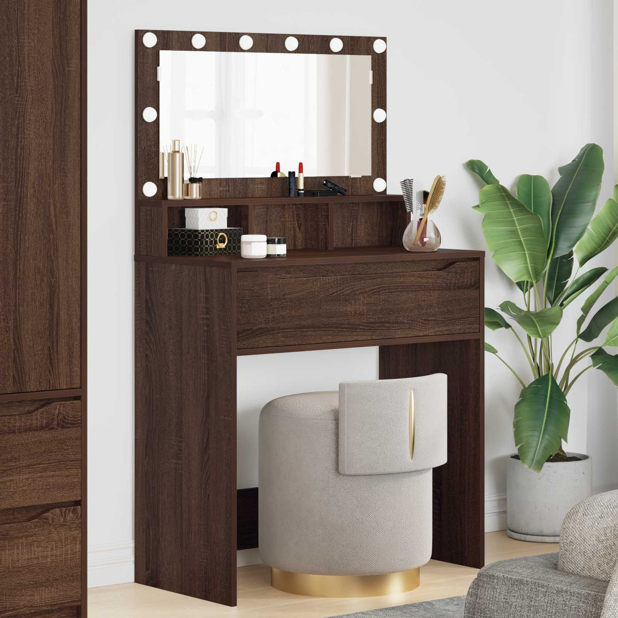 vidaXL Slaapkamer Toilet Tafels Wit 80 x 39,6 x 135 cm Bewerkt hout