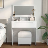 vidaXL Bedroom Dressing Tables White 80 x 39.6 x 135 cm Engineered Wood