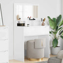 vidaXL Bedroom Dressing Tables White 80 x 39.6 x 135 cm Engineered Wood