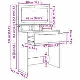 vidaXL Bedroom Dressing Tables White 80 x 39.6 x 135 cm Engineered Wood