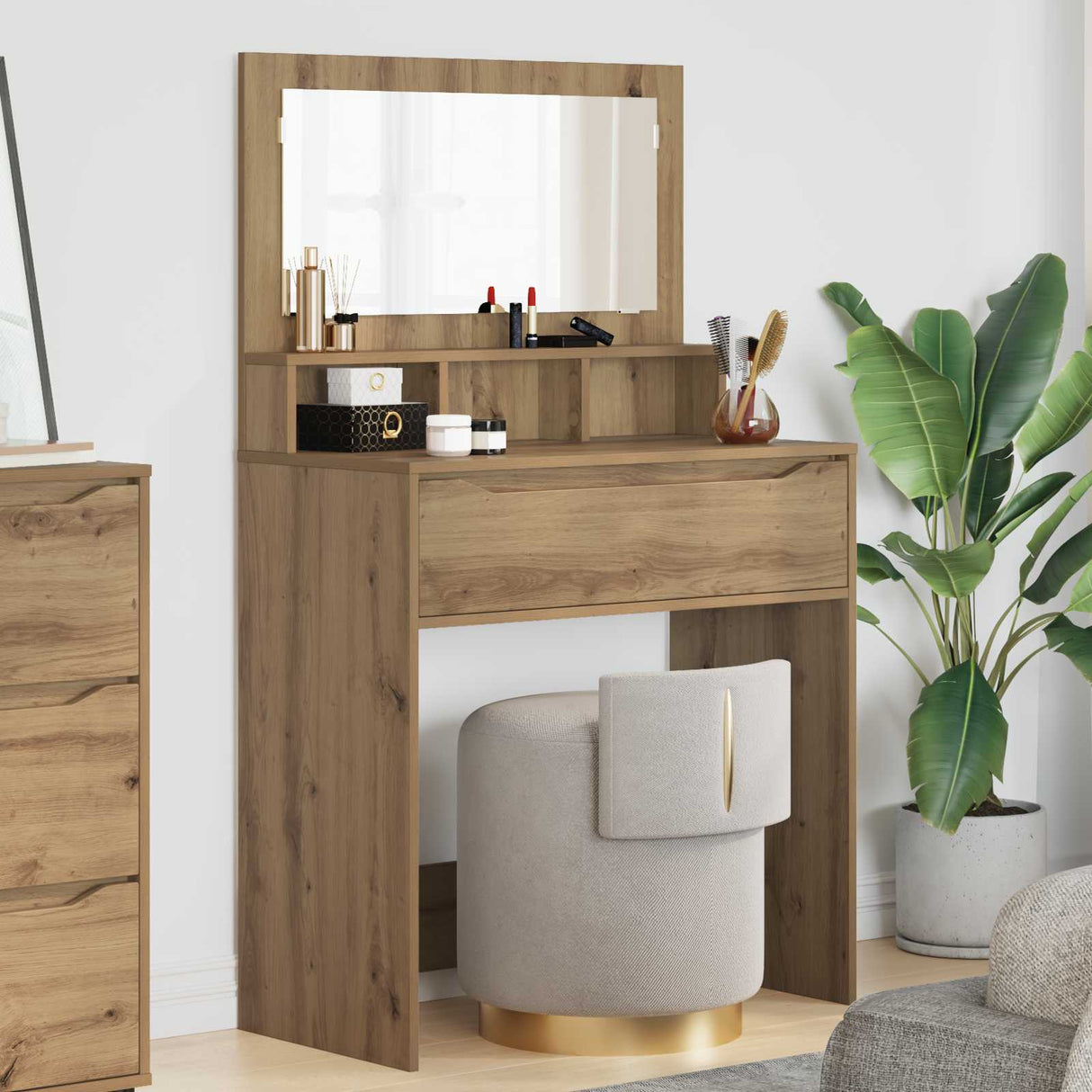 vidaXL Bedroom Dressing Tables White 80 x 39.6 x 135 cm Engineered Wood
