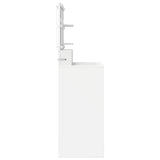 vidaXL Slaapkamer Toilet Tafels Wit 80 x 39,6 x 135 cm Bewerkt hout