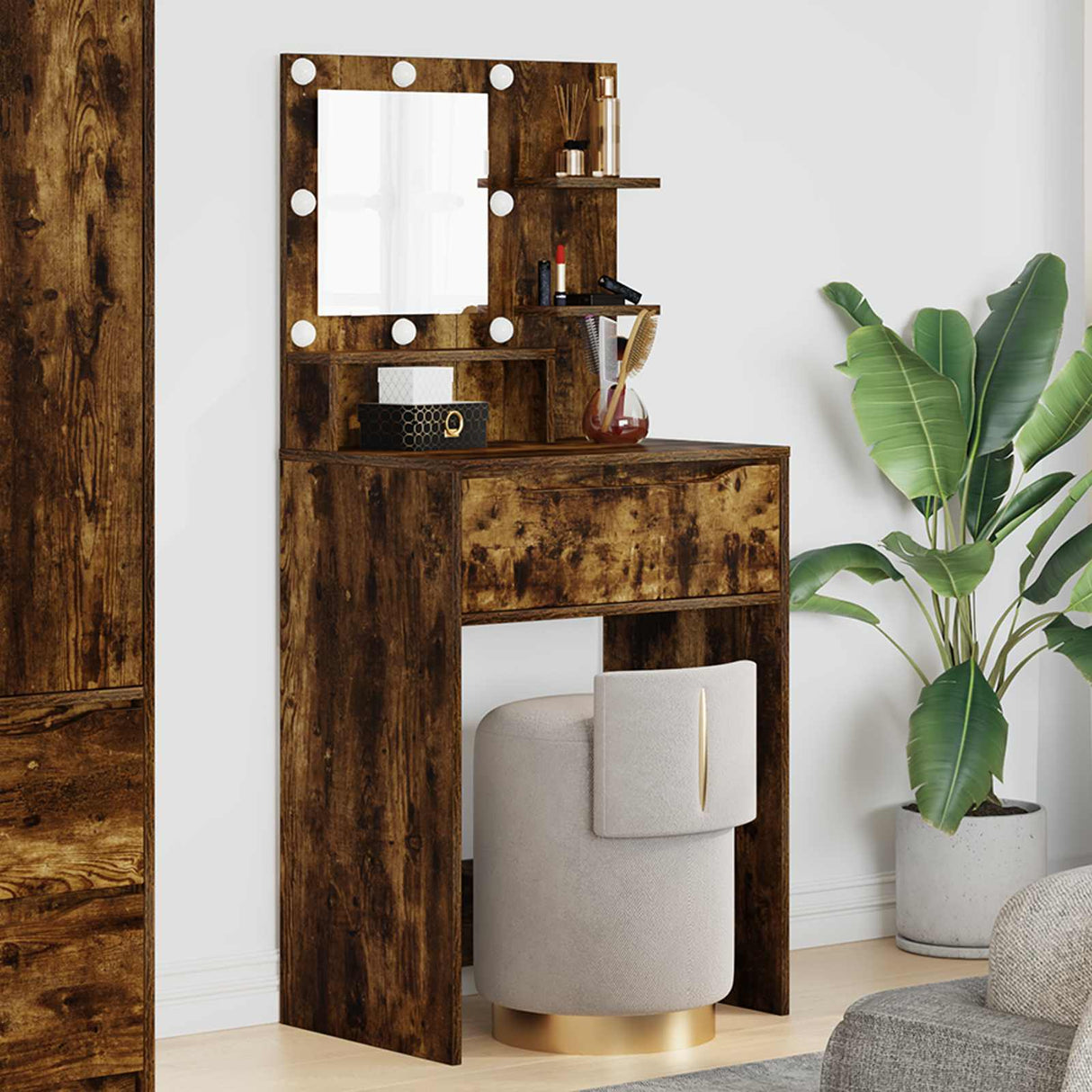 vidaXL Slaapkamer Toilet Tafels Wit 80 x 39,6 x 135 cm Bewerkt hout