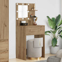 vidaXL Slaapkamer Toilet Tafels Wit 80 x 39,6 x 135 cm Bewerkt hout
