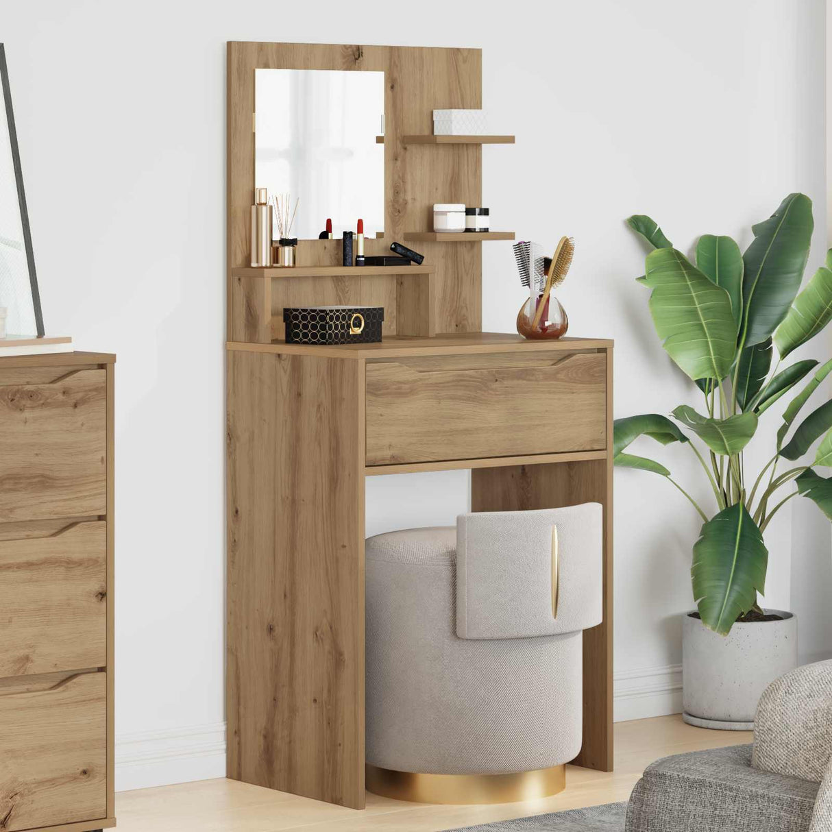 vidaXL Bedroom Dressing Tables White 80 x 39.6 x 135 cm Engineered Wood