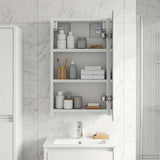 vidaXL Badkamerspiegelkast Wit 30 x 10,5 x 50 cm Bewerkt hout