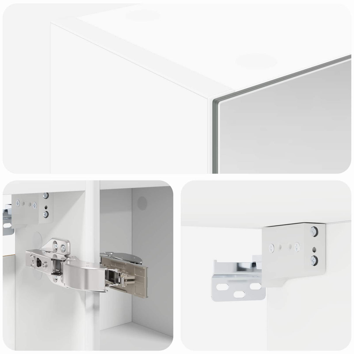 vidaXL Bathroom Mirror Cabinet White 60 x 14.5 x 70 cm Engineered Wood