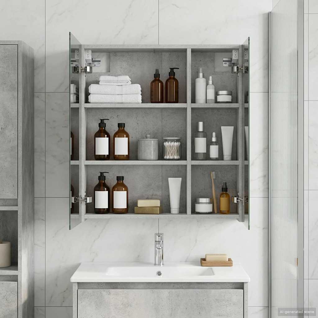 vidaXL Bathroom Mirror Cabinet White 60 x 14.5 x 70 cm Engineered Wood