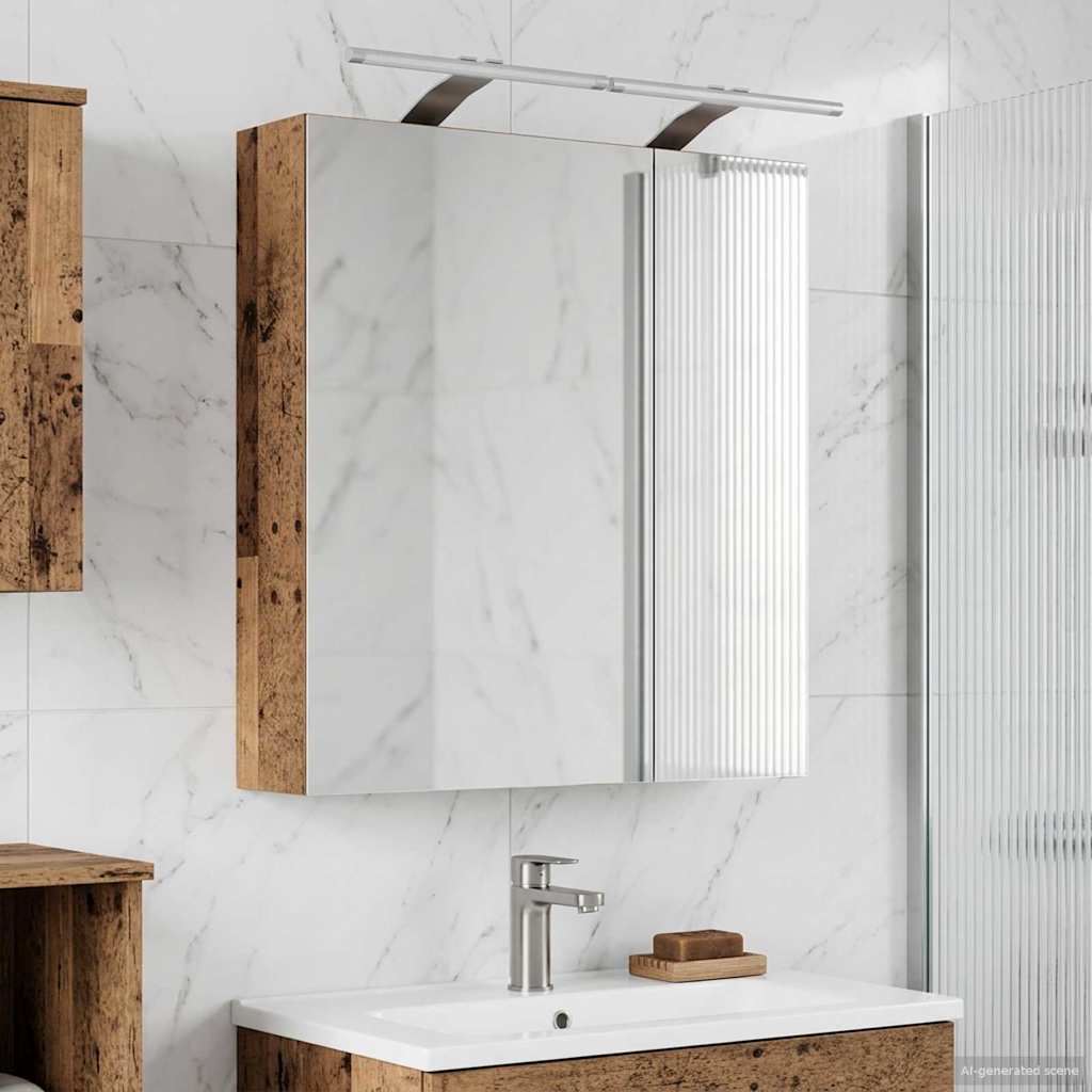 vidaXL Bathroom Mirror Cabinet White 60 x 14.5 x 70 cm Engineered Wood